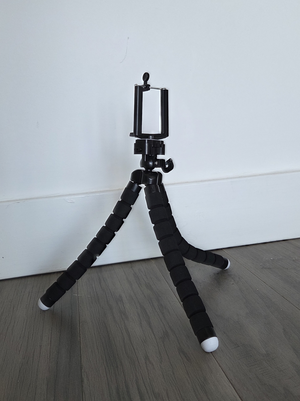 Adjustable Phone Tripod with Flexible Foam Legs - Black